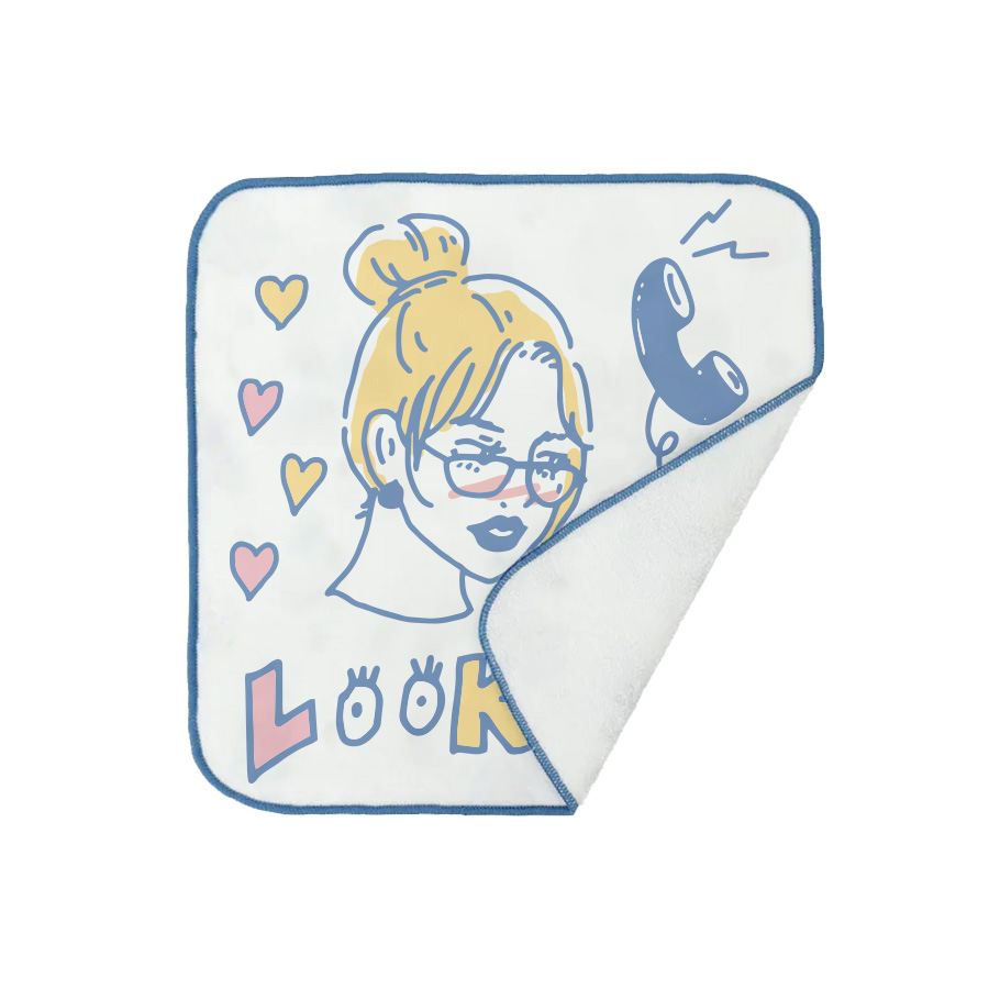 オリジナル　シャーリングミニタオル　角丸【印刷専用】