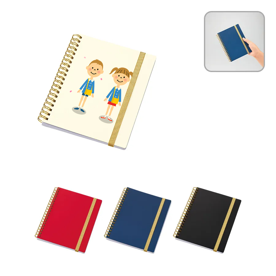 オリジナル ゴールドリングハンディノート