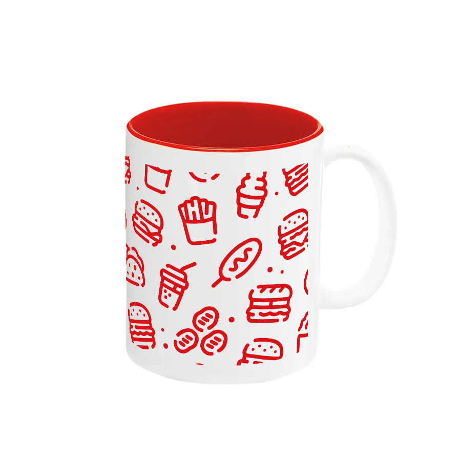オリジナル　陶器マグカップ　ストレート　バイカラー　310ml