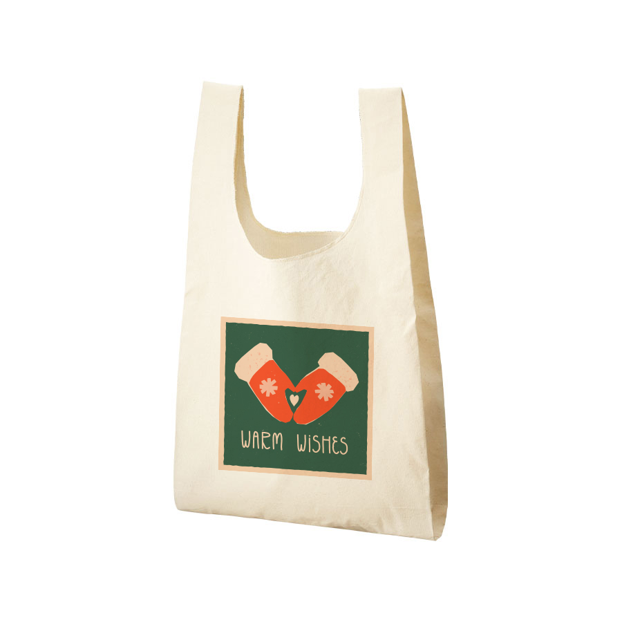 オリジナル　オーガニックコットンマルシェバッグ　ナチュラル