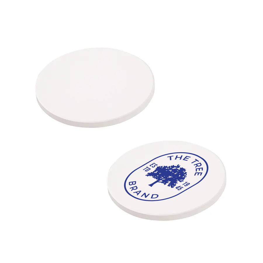 オリジナル　白雲石入り吸水コースター　ラウンド