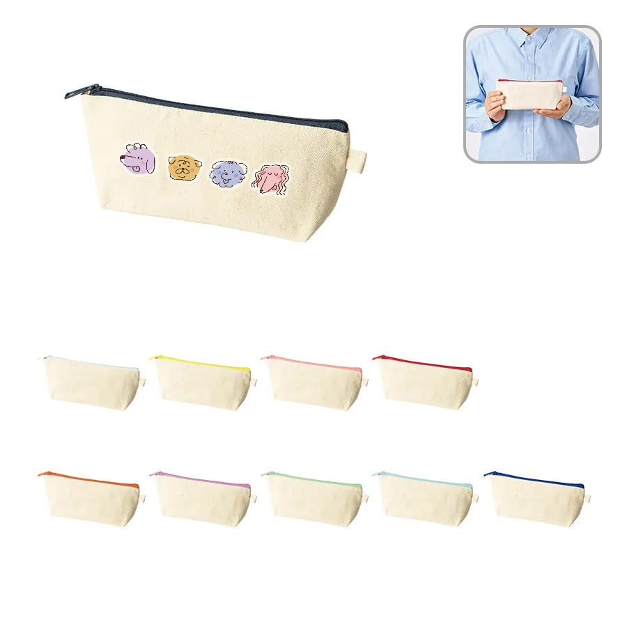 オリジナル　カラーファスナーキャンバスロングポーチ