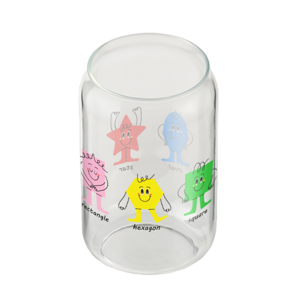 フルカラー印刷対応　缶型グラス　クリア　330ml