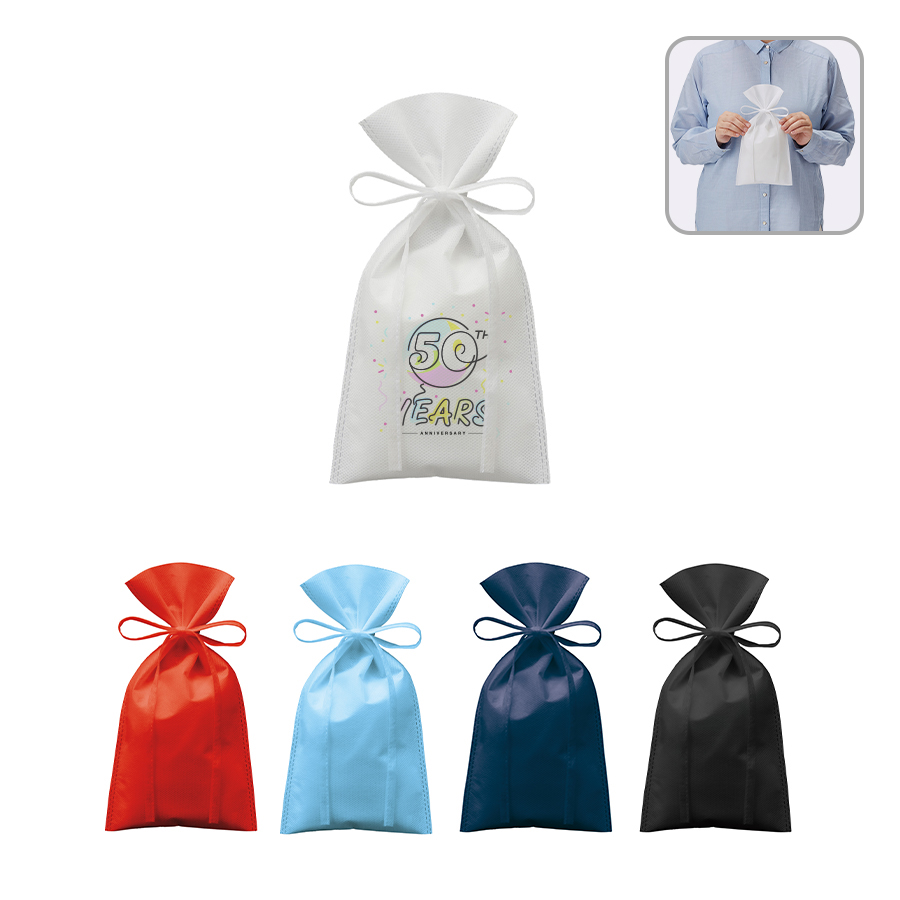 【一部カラー特価】オリジナル　不織布ラッピング巾着(S)