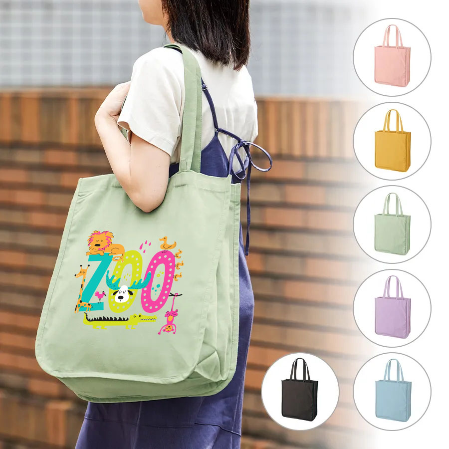 オリジナル キャンバスホリデースクエアトートバッグ仕切りポケット付ver.2