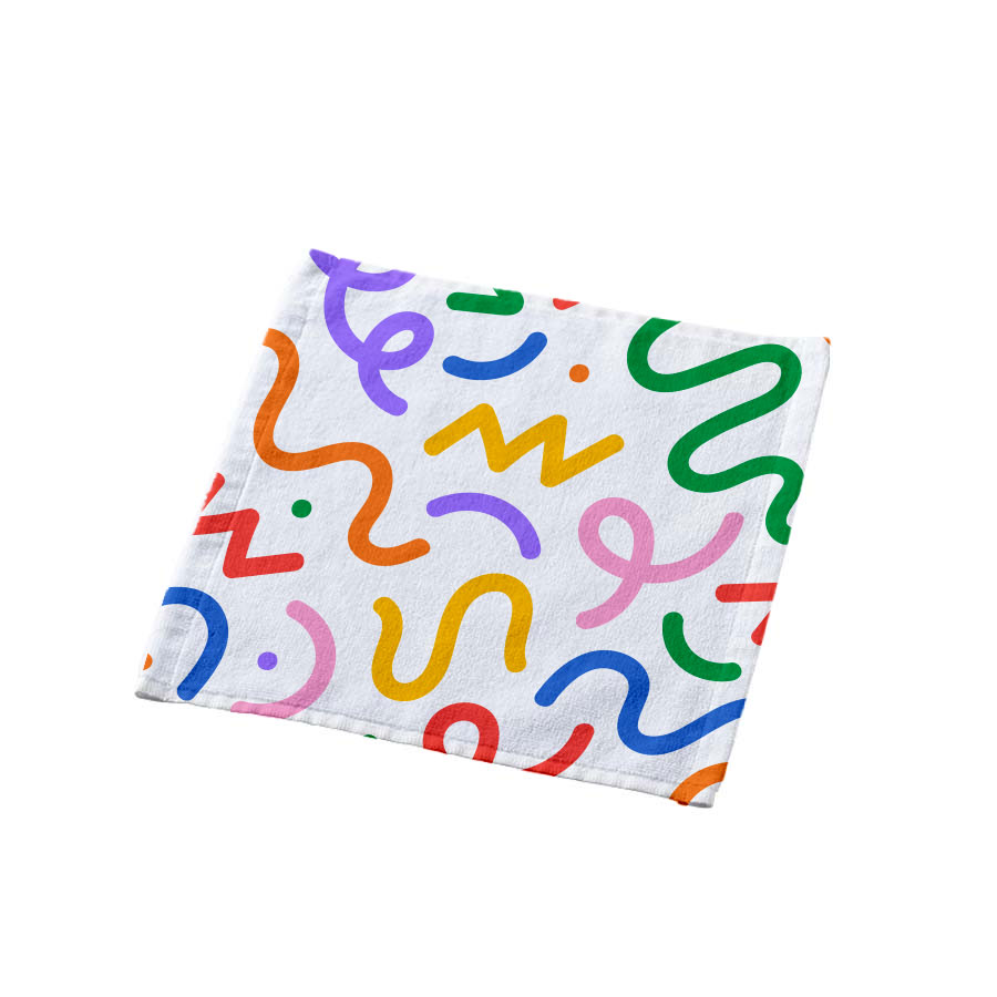 オリジナル　プリントしやすいコットンシャーリングハンドタオル　ホワイト