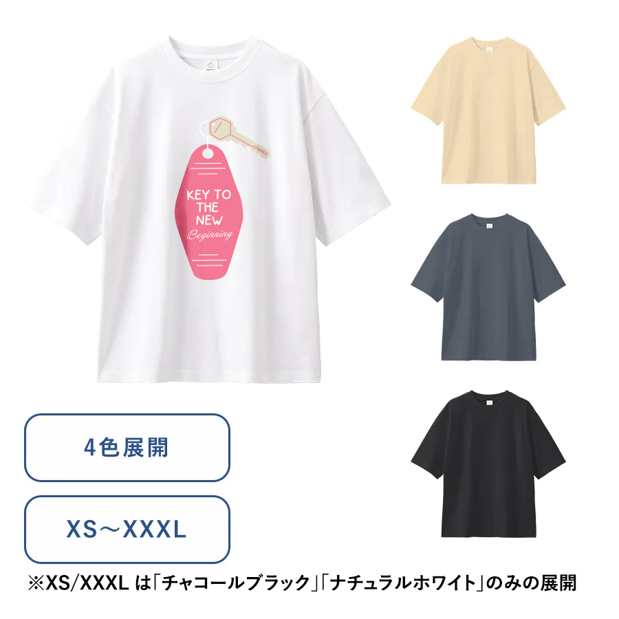 オリジナル　カスタムデザインオーガニックコットンTシャツ　7.4オンス