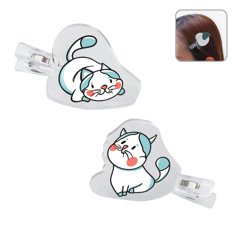 オリジナル　アクリルヘアクリップ