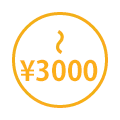 ~3000円