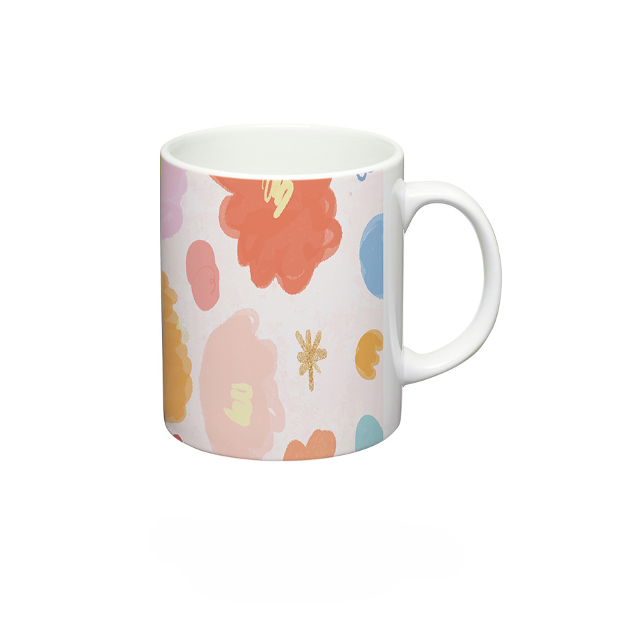 陶器マグカップ　ストレート(M)　ホワイト　310ml