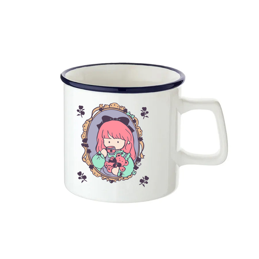 陶器マグカップ　ストレート　ラウンドリップ　270ml