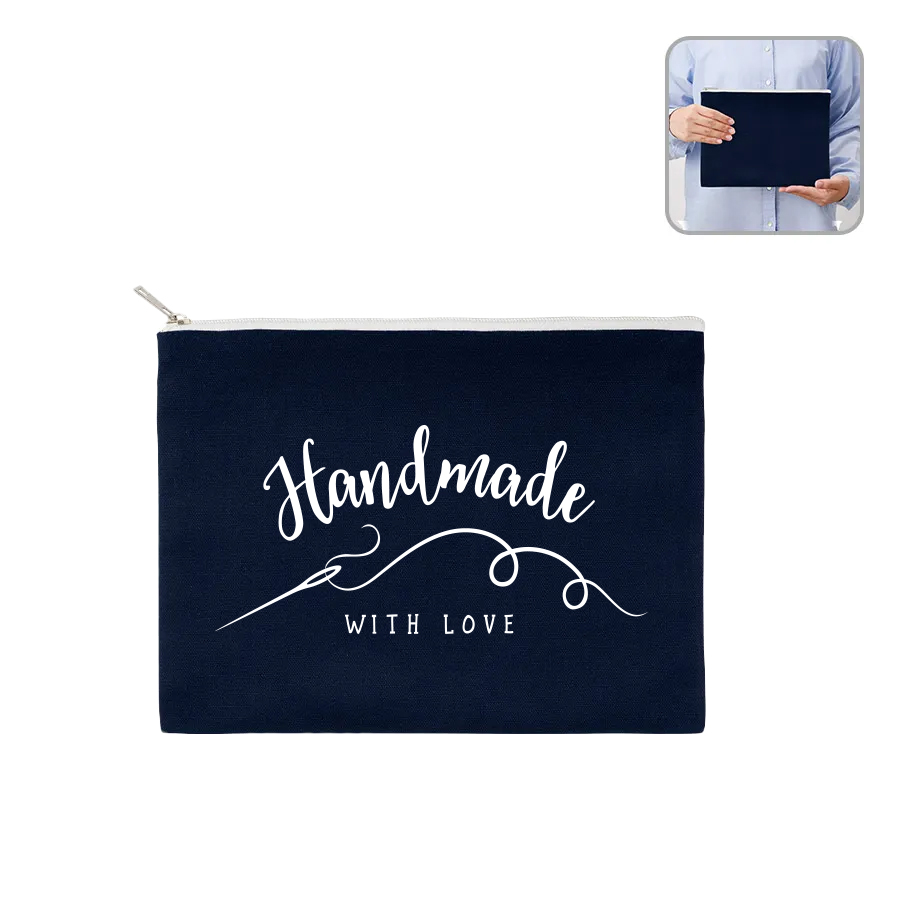 オリジナル　キャンバスフラットポーチ(L)