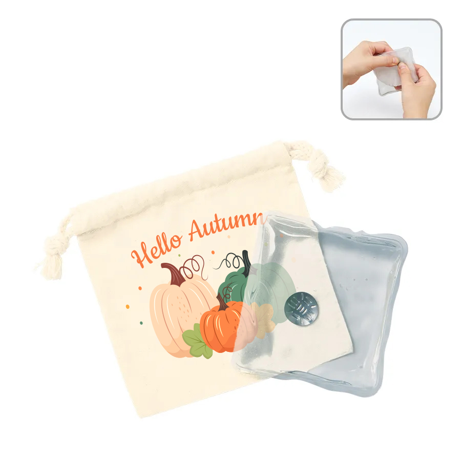 オリジナル　リウォームエコカイロ(巾着付)　ナチュラル