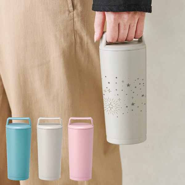 オリジナル　ハンドル付ステンレスタンブラー360ml