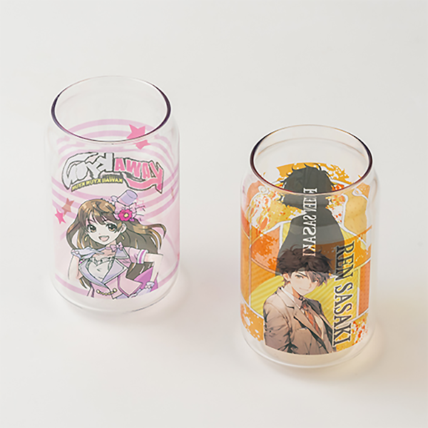 オリジナル　フルカラー印刷対応　缶型グラス(330ml)　クリア