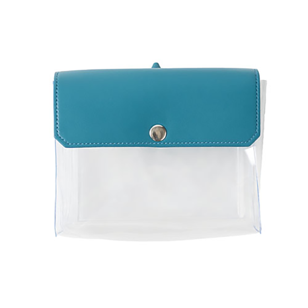 オリジナル カラーフラップクリアポーチ(横型)