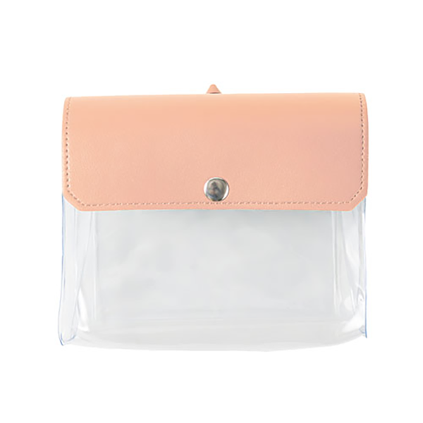 オリジナル カラーフラップクリアポーチ(横型)
