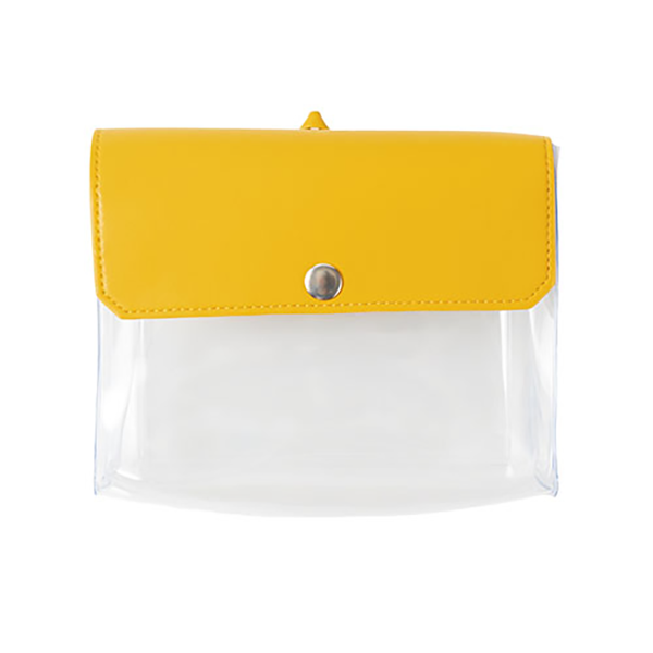 オリジナル カラーフラップクリアポーチ(横型)