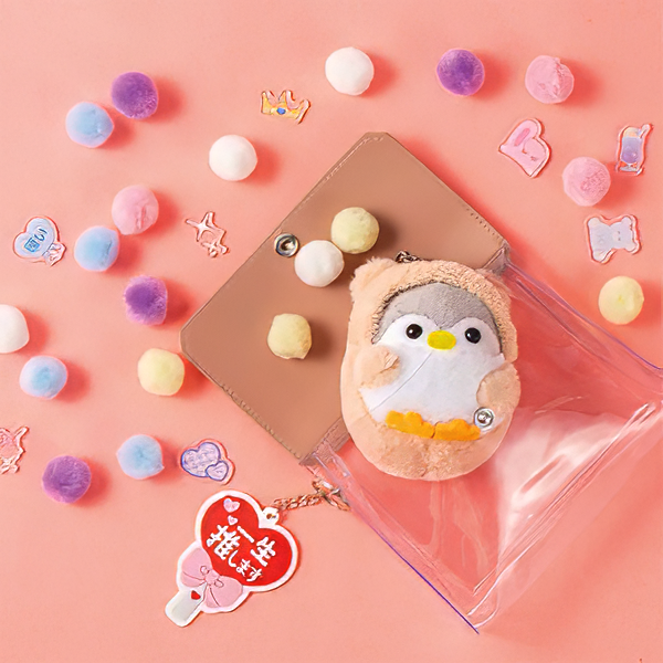 オリジナル カラーフラップクリアポーチ(横型)