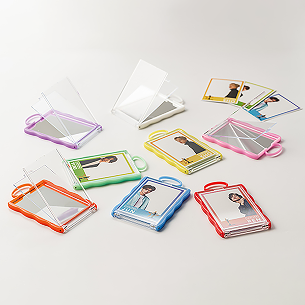 オリジナル　カードホルダー付きコンパクトミラー