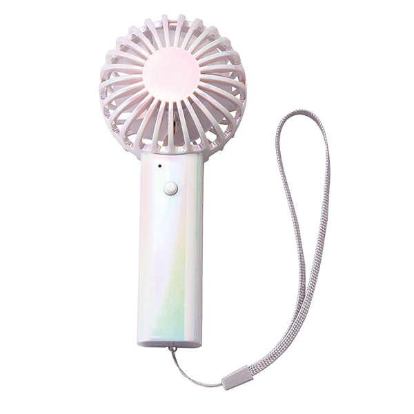 オリジナル オーロラ充電式ハンディファン(ストラップ付)