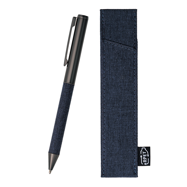 オリジナル　リサイクルPET生地使用ボールペン(ケース入り)