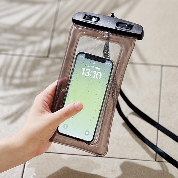 オリジナル　防水スマホケース(ネックストラップ付き)