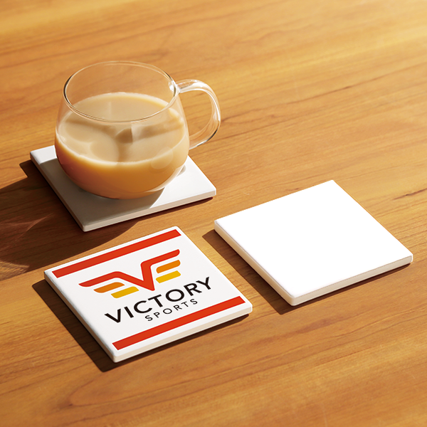 オリジナル　陶製吸水コースター(四角)