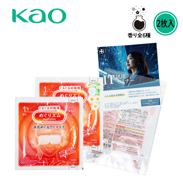 オリジナル　花王　めぐりズム　蒸気めぐるアイマスク　2枚入【印刷専用】