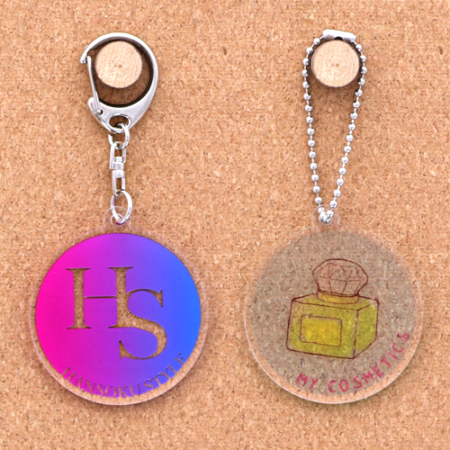 オリジナル アクリルキーホルダー 丸型(両面印刷可)