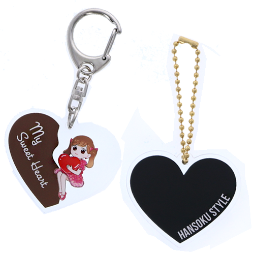 オリジナル　アクリルキーホルダー　ハート型(両面印刷可)