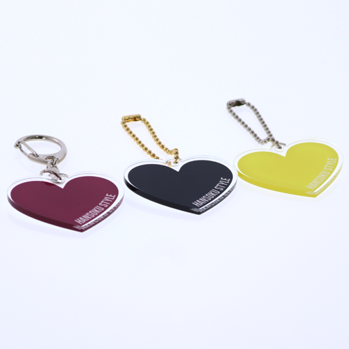 オリジナル アクリルキーホルダー ハート型(両面印刷可)