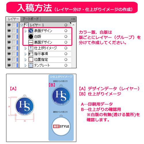 オリジナル アクリルキーホルダー ハート型(両面印刷可)