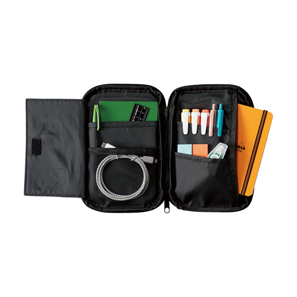 オリジナル スマホが置ける まとめるポーチ