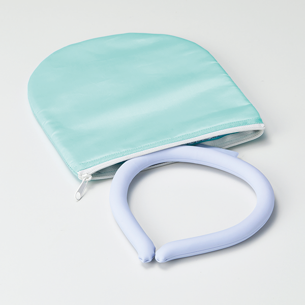 オリジナル　保冷ポーチ付　極細ネックヒンヤリング