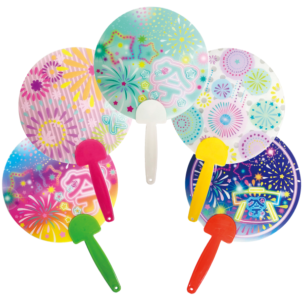 オリジナル　夏柄うちわ　花火