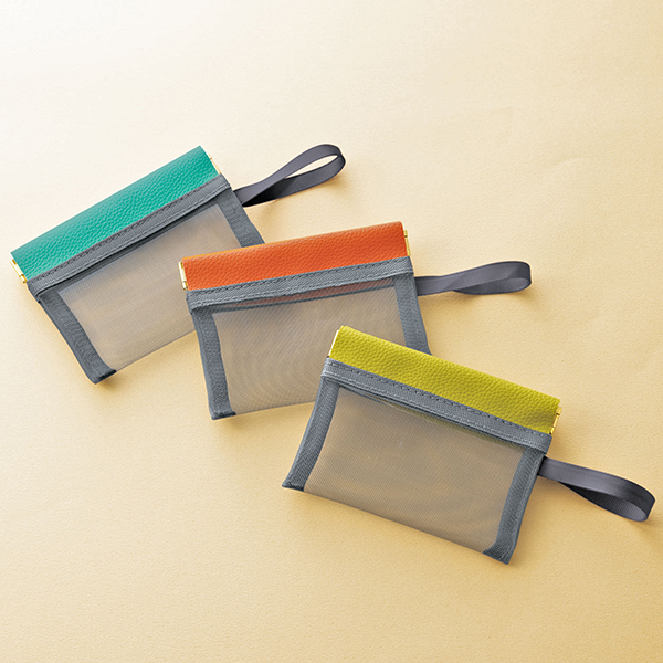 オリジナル　サーチばね口メッシュポーチ