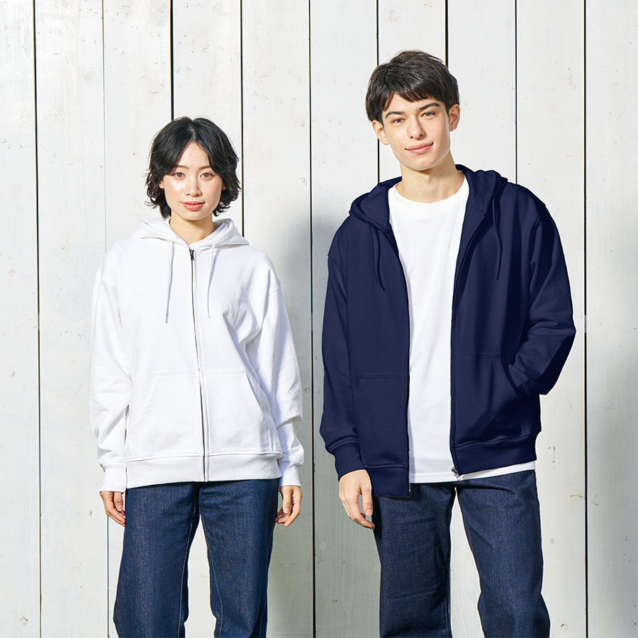 オリジナル カスタムデザインフルジップパーカー