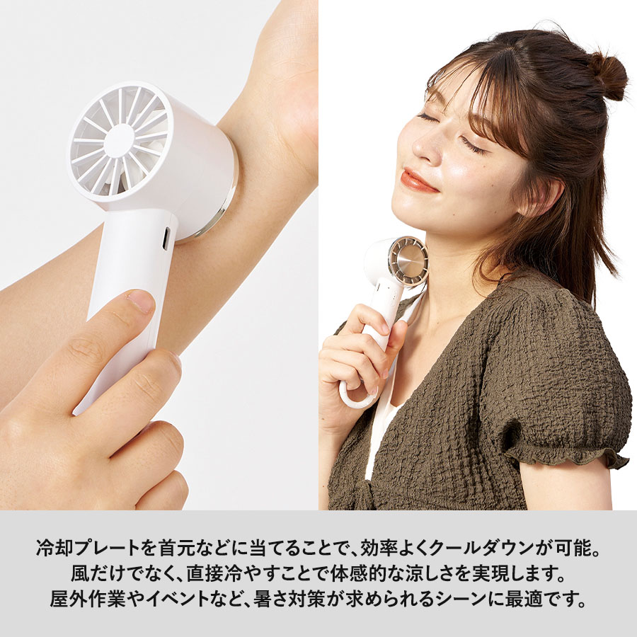 オリジナル 冷却プレートカラビナUSBハンディファン(リン酸鉄使用)