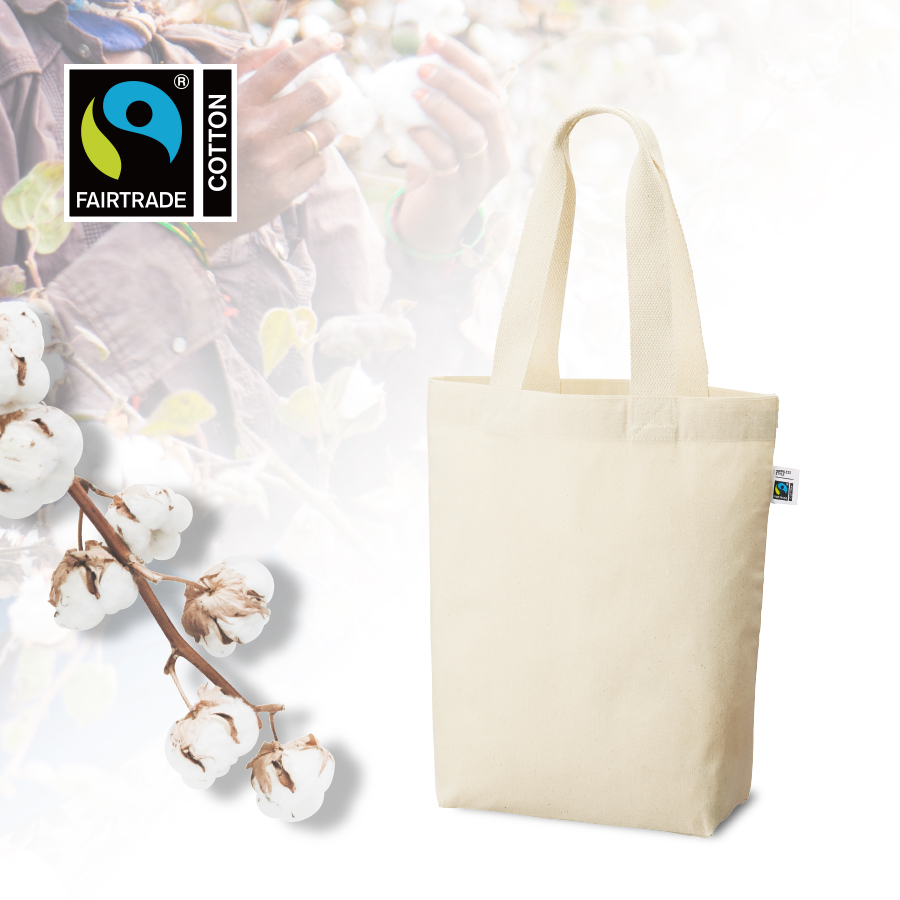 オリジナル フェアトレードコットンベーシックトートバッグ(M) ナチュラル