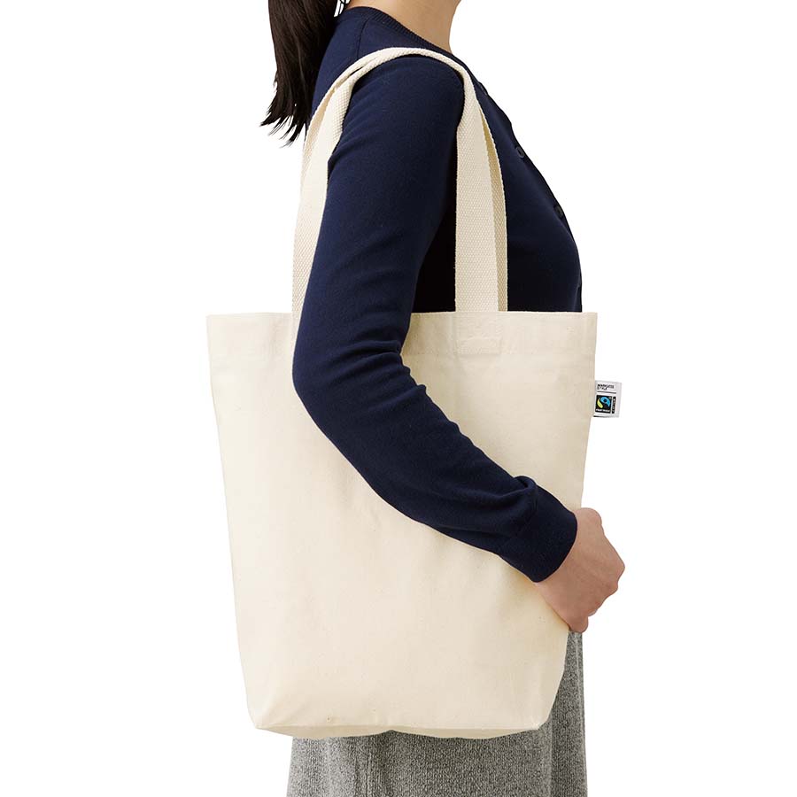 オリジナル フェアトレードコットンベーシックトートバッグ(M) ナチュラル