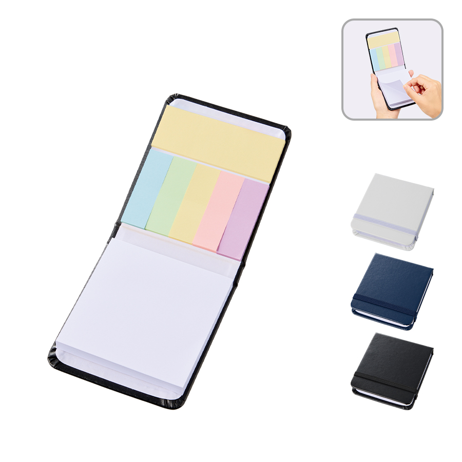 オリジナル　合皮カバー付箋セット(S)