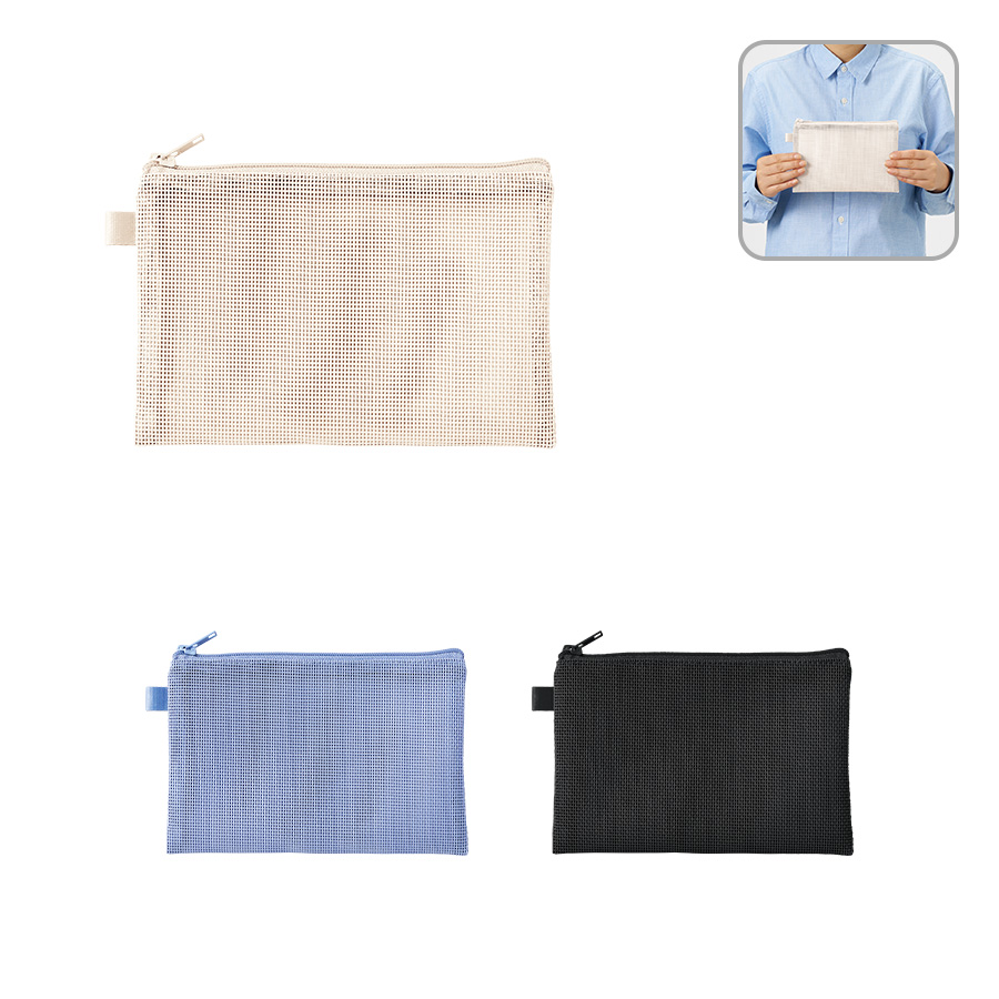 オリジナル　ハードメッシュフラットポーチ(S)