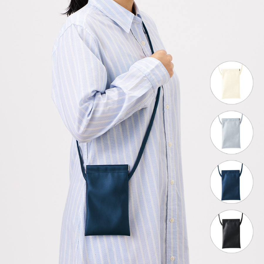 オリジナル　バネ口レザースタイルサコッシュ