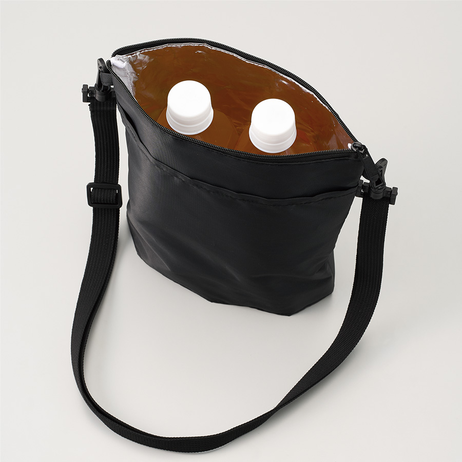 オリジナル 保冷ボトルホルダーサコッシュ ワイド