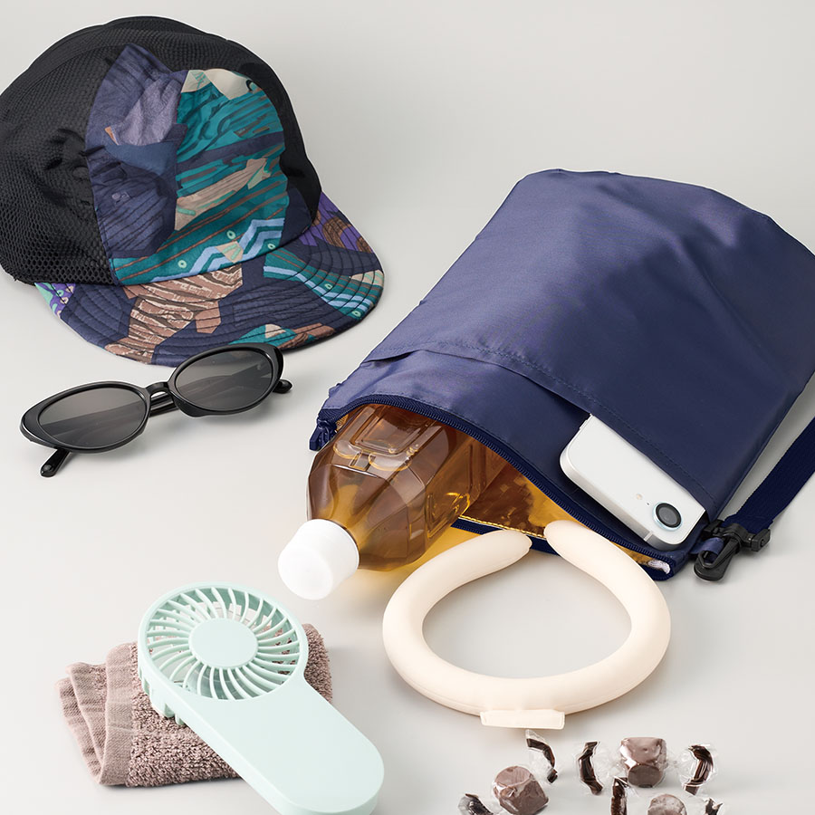 オリジナル 保冷ボトルホルダーサコッシュ ワイド