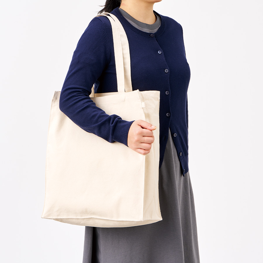 オリジナル キャンバスボックストートバッグループ付 ナチュラル