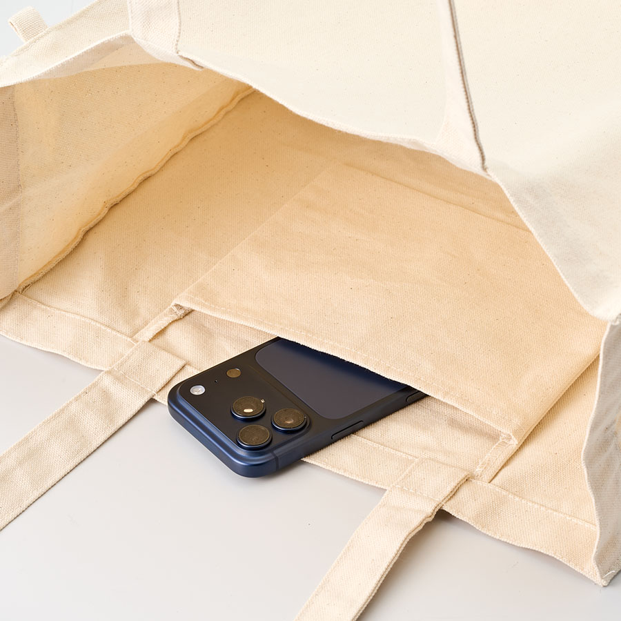 オリジナル キャンバスボックストートバッグループ付 ナチュラル