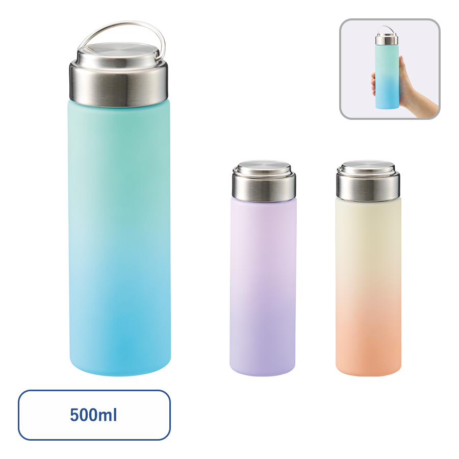 オリジナル　グラデーションハンドルクリアボトル500ml
