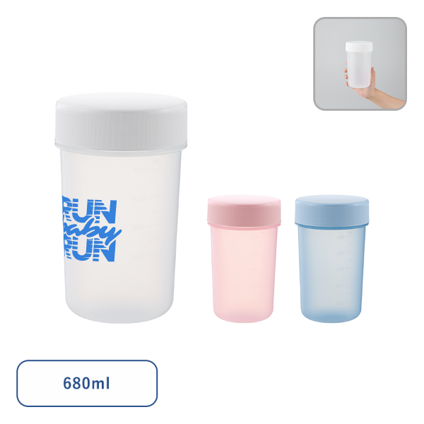 オリジナル　目盛り付シンプルシェイカーボトル680ml